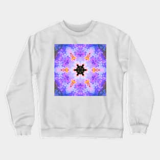 Psychedelic Kaleidoscope Flower Pink Blue and Yellow Crewneck Sweatshirt